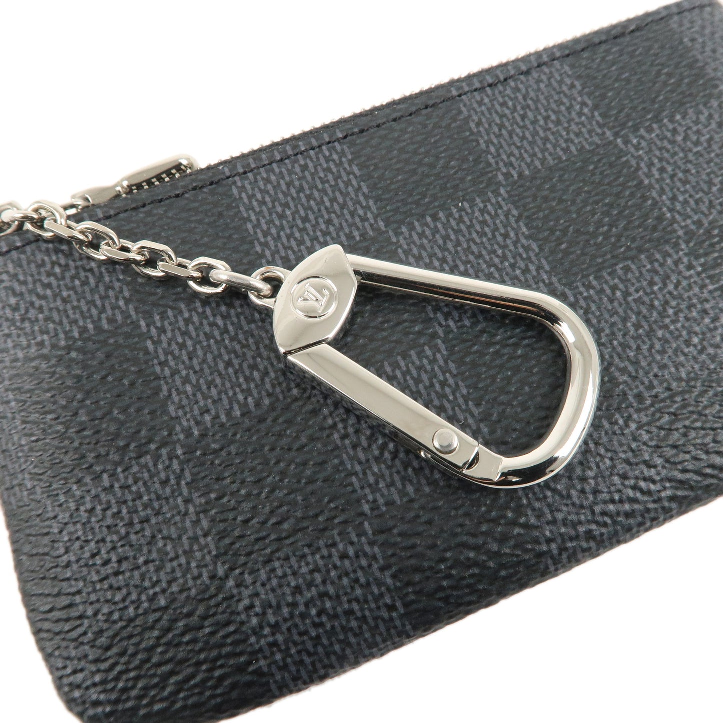 Louis Vuitton Damier Graphite Pochette Cles Coin Case Black N60155