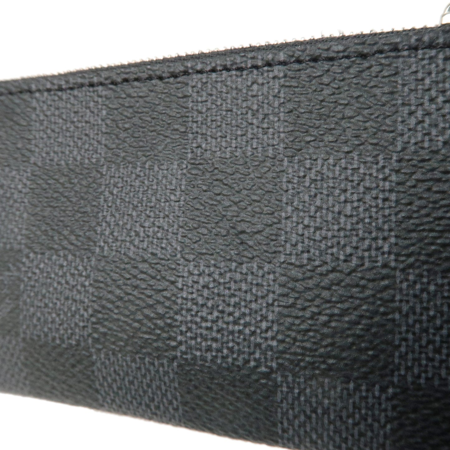 Louis Vuitton Damier Graphite Pochette Cles Coin Case Black N60155