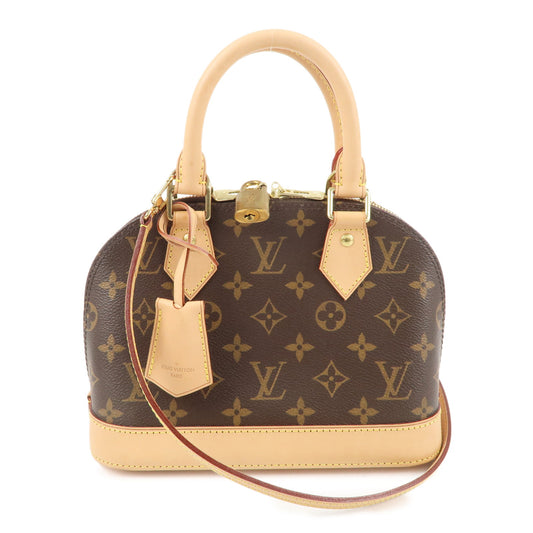 Louis-Vuitton-Monogram-Alma-BB-2Way-Hand-Bag-Brown-M53152