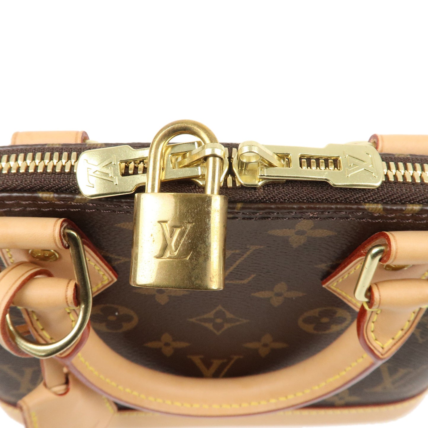 Louis Vuitton Monogram Alma BB 2Way Hand Bag Brown M53152