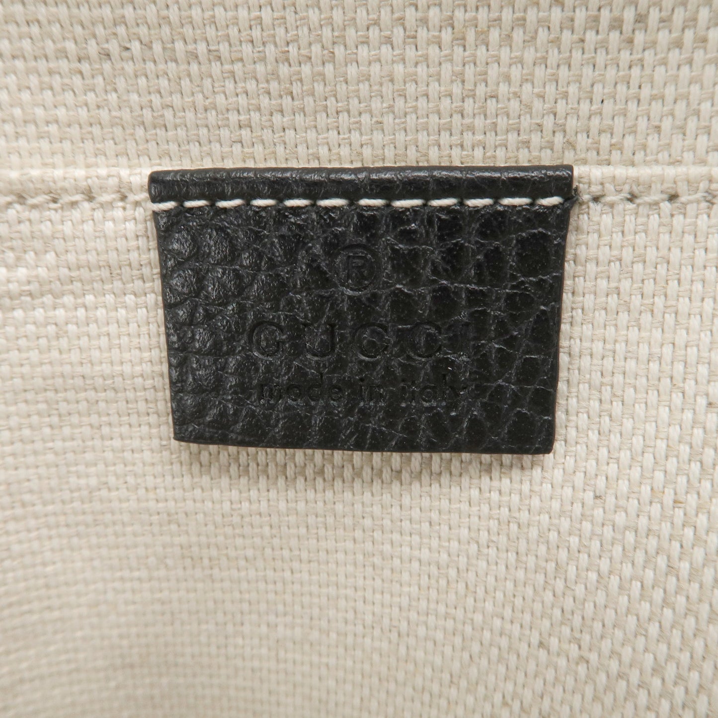 GUCCI SOHO Interlocking G Leather Backpack Black 536192