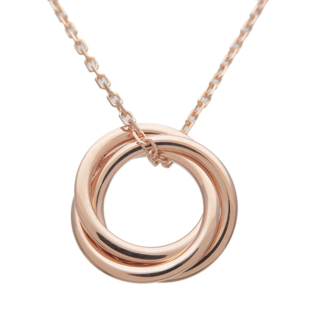 Cartier Trinity Pink Sapphire Necklace K18 750PG Rose Gold