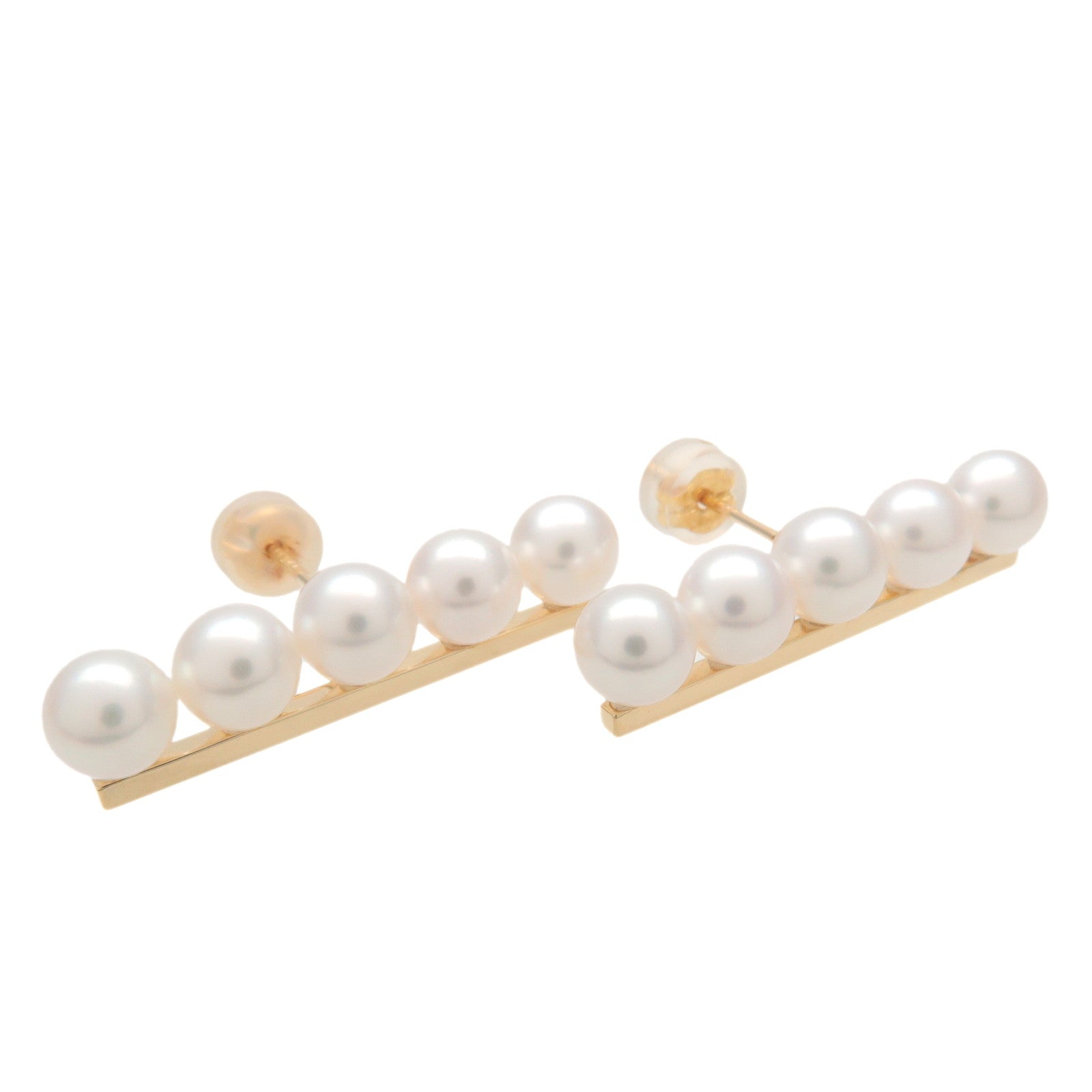 TASAKI Balance Plus Pearl Earrings K18YG 750YG Yellow Gold