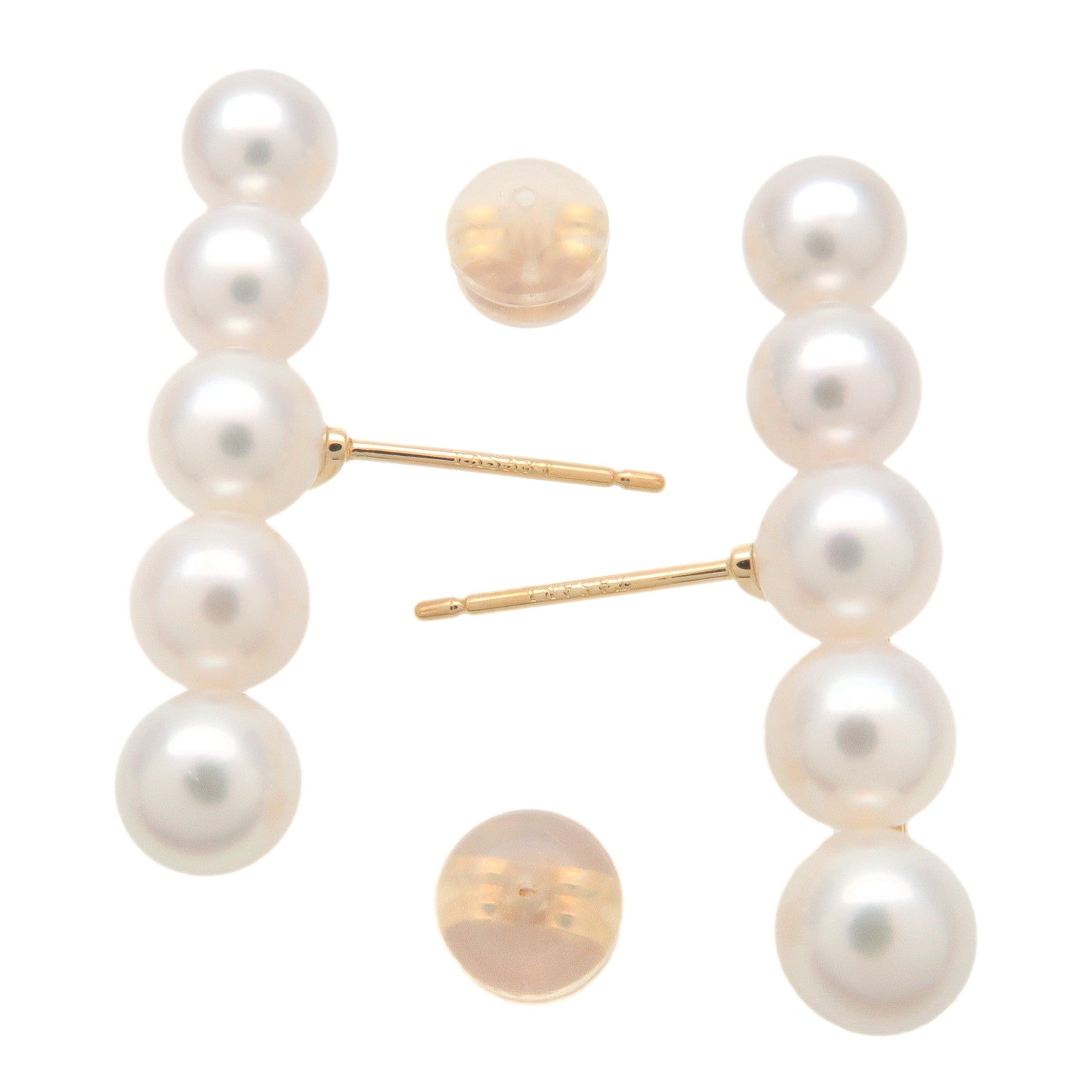 TASAKI Balance Plus Pearl Earrings K18YG 750YG Yellow Gold