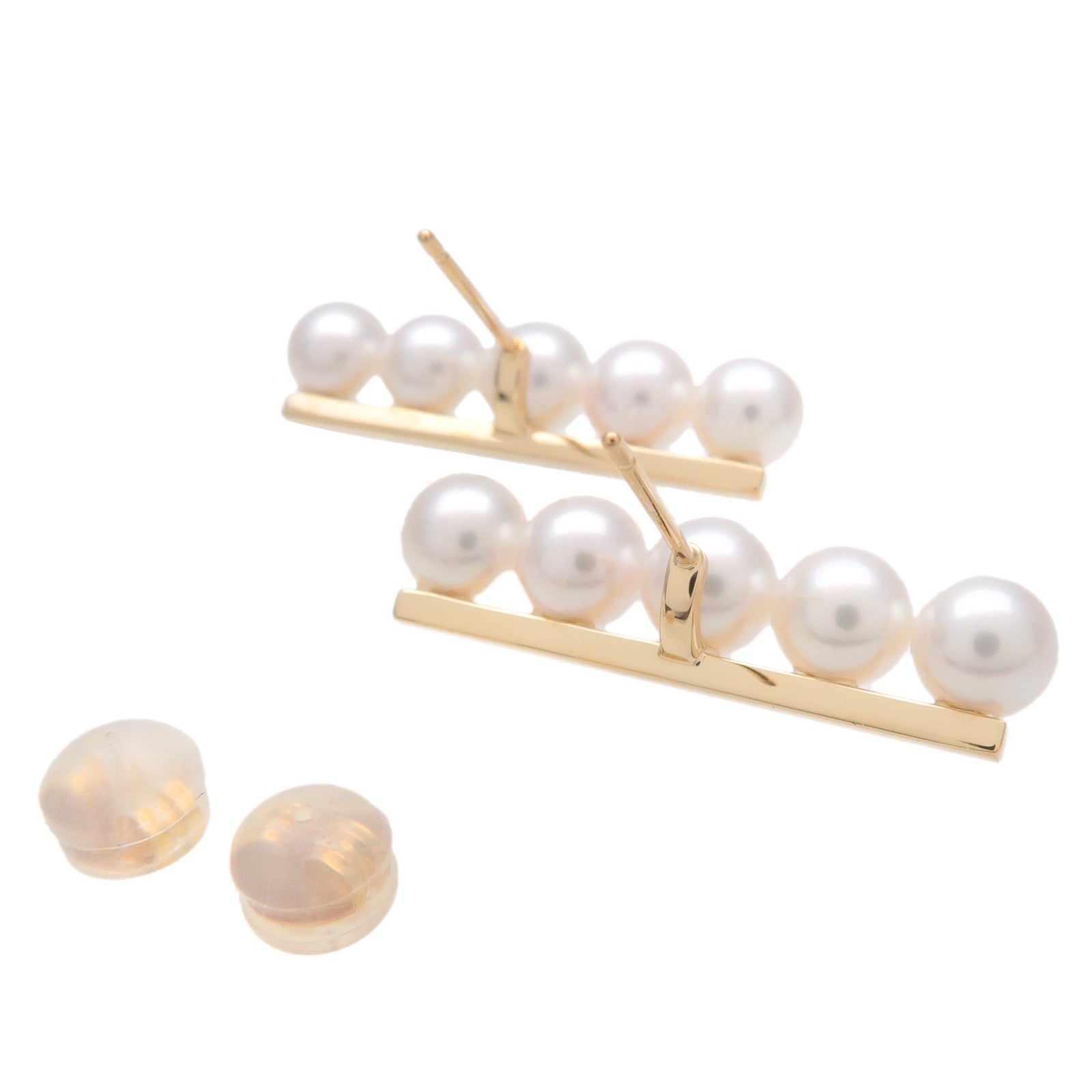 TASAKI Balance Plus Pearl Earrings K18YG 750YG Yellow Gold