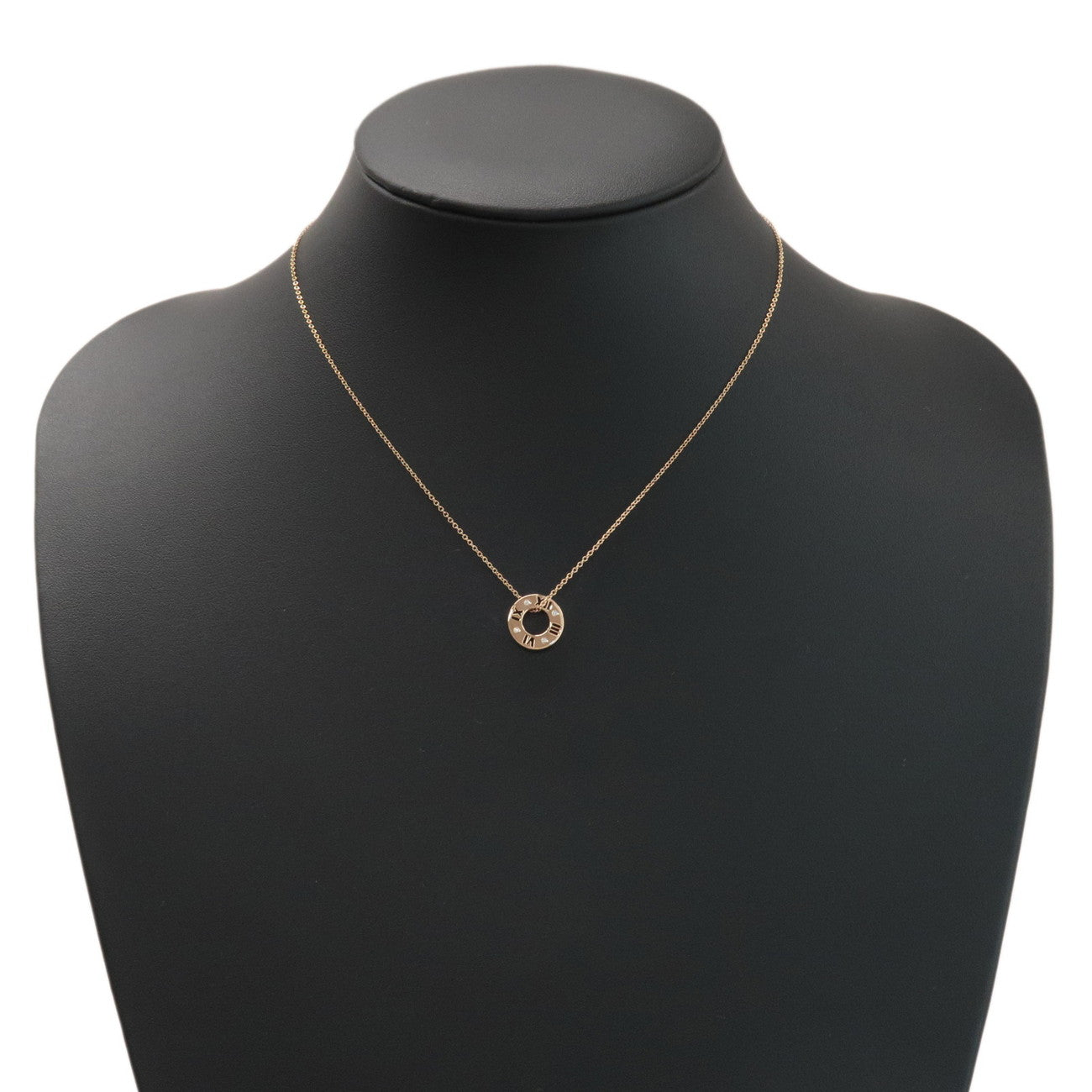 Tiffany&Co. Pierced Atlas 4P Diamond Necklace K18 750PG Rose Gold