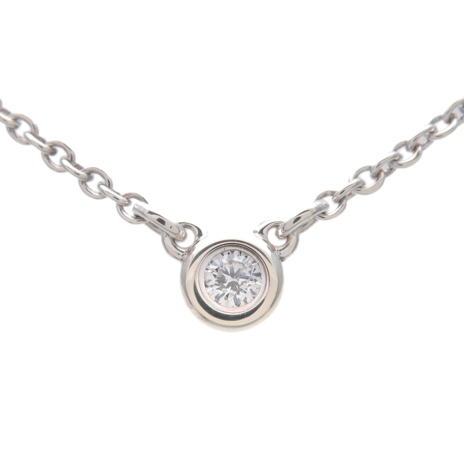 AuthTiffany&Co.-By-the-Yard-1P-Diamond-Necklace-0.03ct-Silver-925