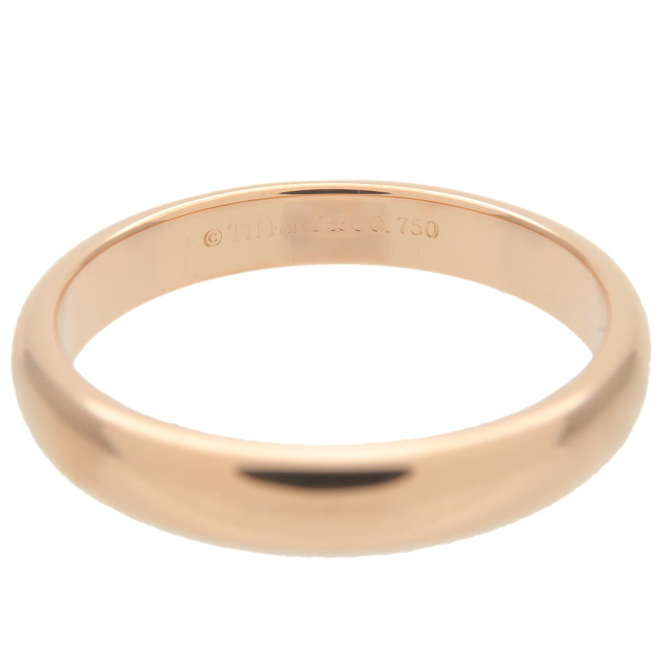 Tiffany&Co. Classic Band Ring K18PG Rose Gold US4.5 EU48