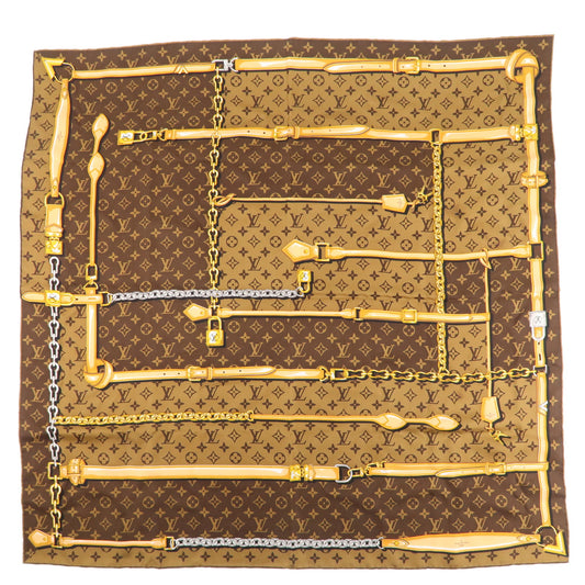 Louis-Vuitton-Monogram-Confidential-Carre-Silk-Scarf-Brown-M78666
