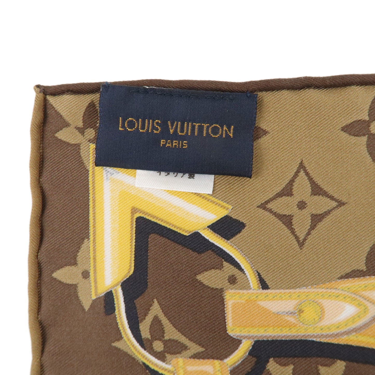 Louis Vuitton Monogram Confidential Carre Silk Scarf Brown M78666
