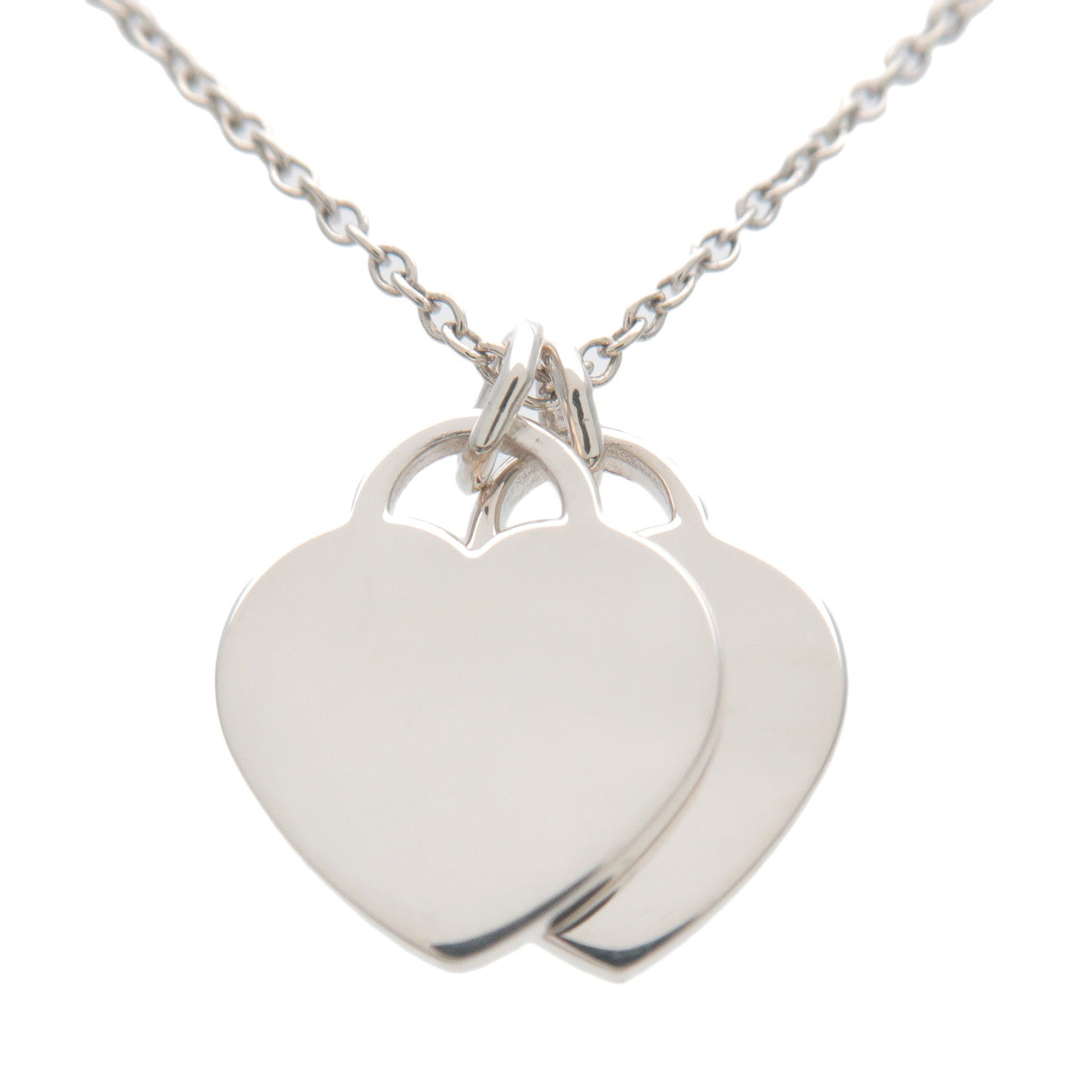 Tiffany&Co. Return to Tiffany Mini Double Heart Tag Necklace SV925