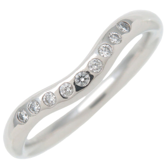 Tiffany&Co.-Curved-Band-9P-Diamond-Ring-PT950-Platinum-US4-EU46.5