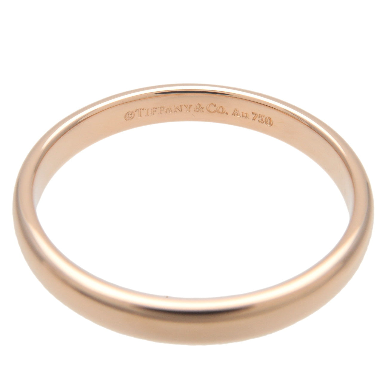 Tiffany&Co. Classic Band Ring K18PG Rose Gold US8.5 HK19 EU58.5