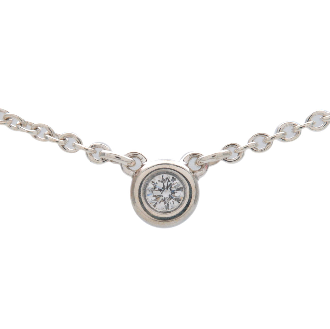 Tiffany&Co.-By-the-Yard-1P-Diamond-Necklace-0.03ct-Silver-925