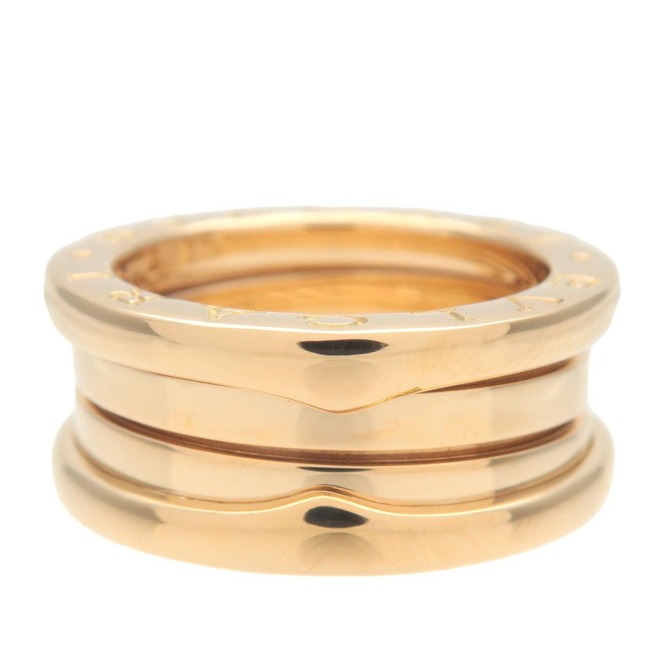 BVLGARI B-zero1 3 Band Ring K18 750 Yellow Gold #50 US5-5.5 EU50