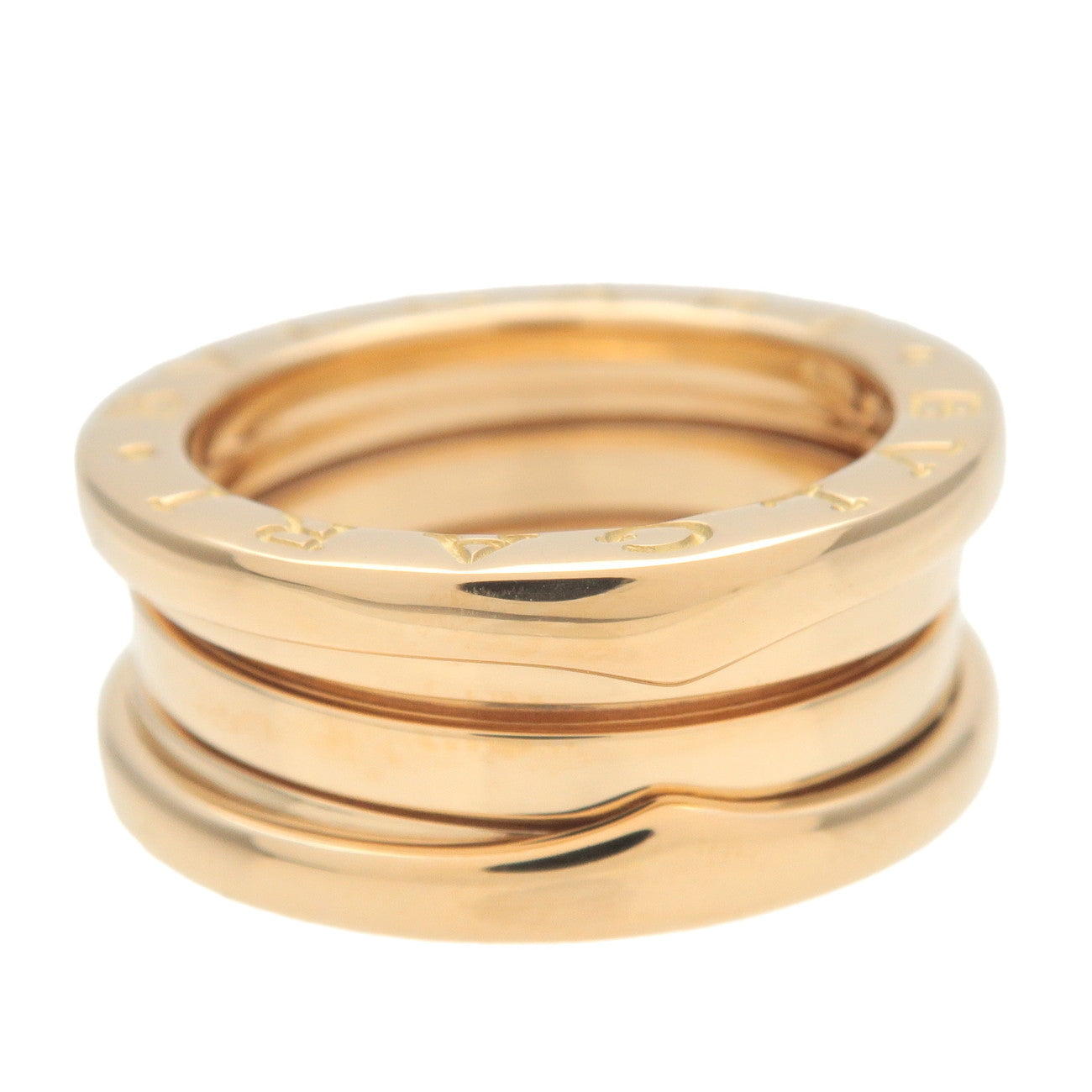 BVLGARI B-zero1 3 Band Ring K18 750 Yellow Gold #50 US5-5.5 EU50