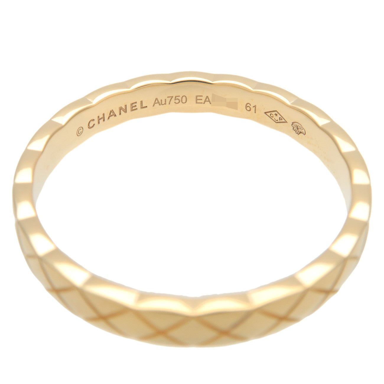 CHANEL COCO Crush Mini Ring K18 Yellow Gold #61 US9.5 EU61 HK21