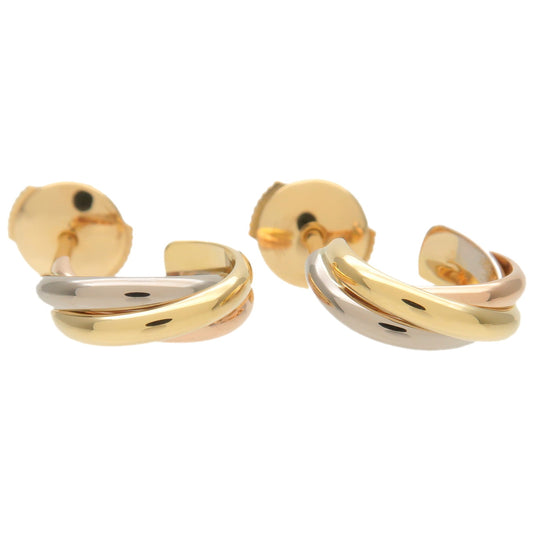 Cartier-Trinity-Earrings-K18-750-Yellow-White-Rose-Gold