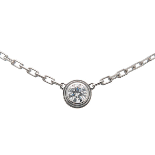 Cartie-Diamants-Légers-Necklace-SM-Diamond-0.09ct-K18-White-Gold