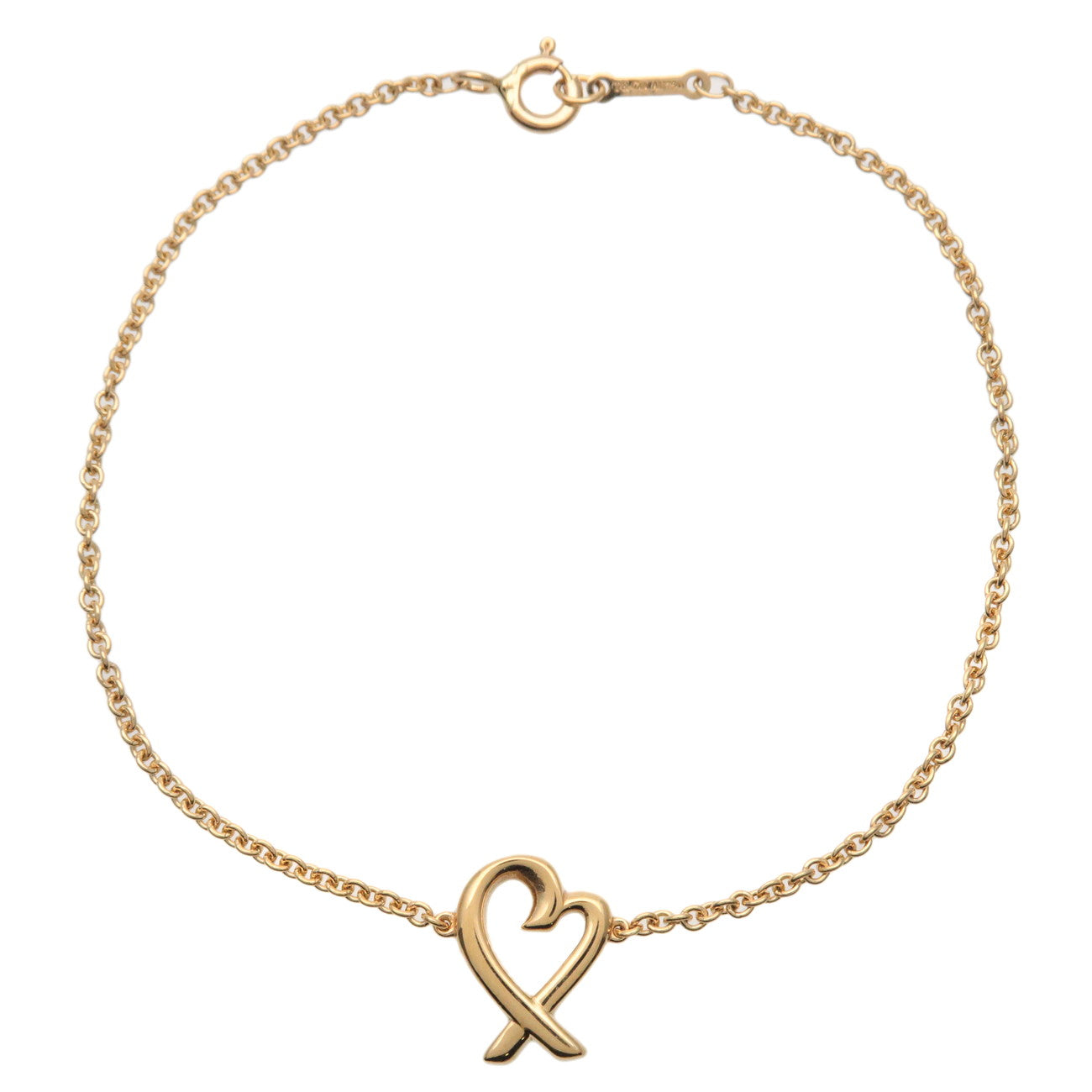 Tiffany&Co. Loving Heart Bracelet K18YG 750YG Yellow Gold