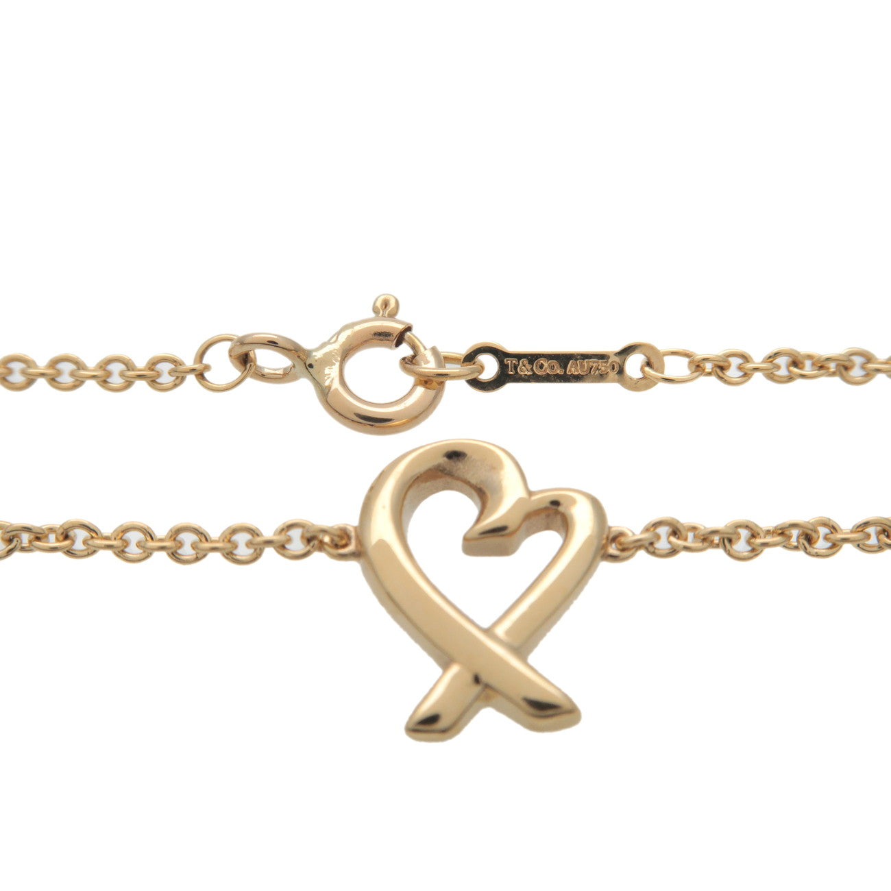 Tiffany&Co. Loving Heart Bracelet K18YG 750YG Yellow Gold