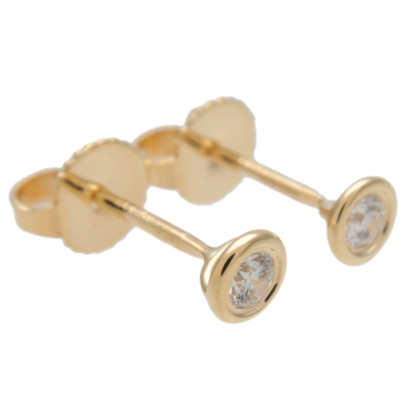 Tiffany&Co. By the Yard Diamond Earrings 0.12ct K18YG Yellow Gold