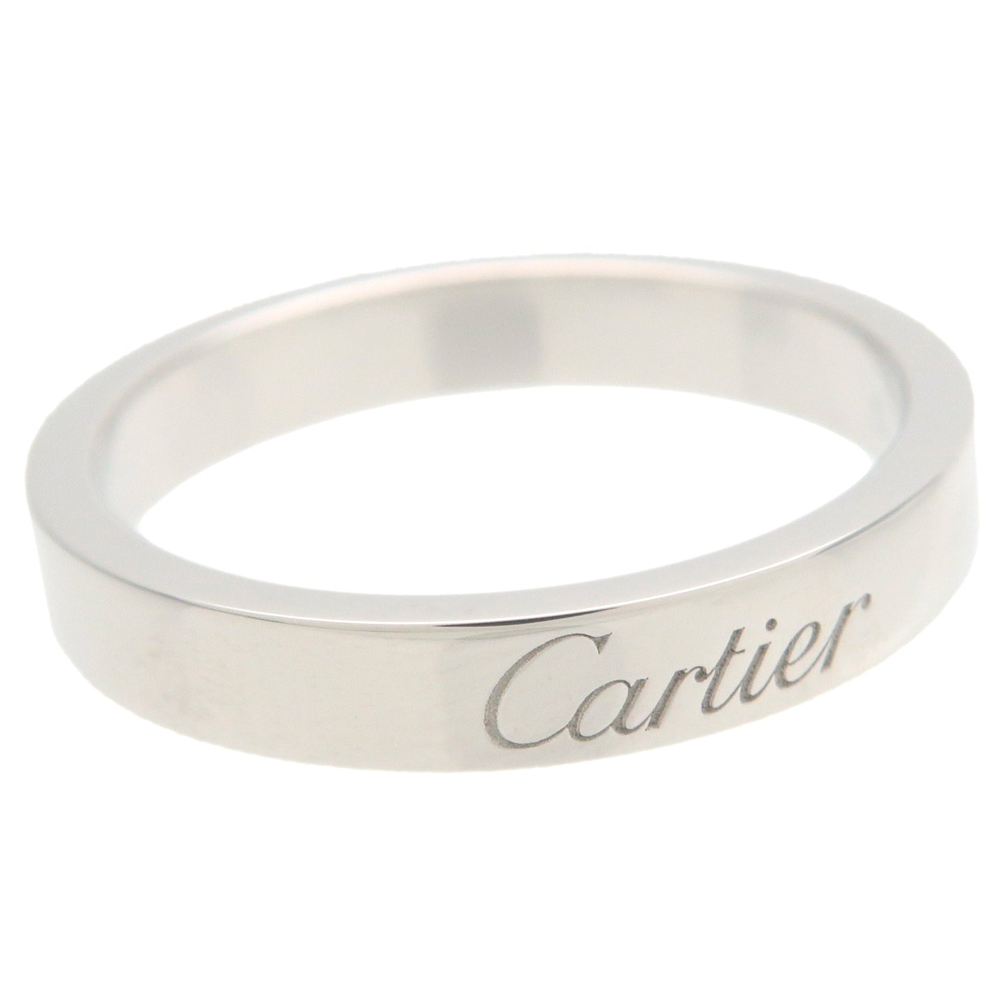 Cartier Engraved Ring 950 Platinum #50 US5-5.5 HK11.5 EU50