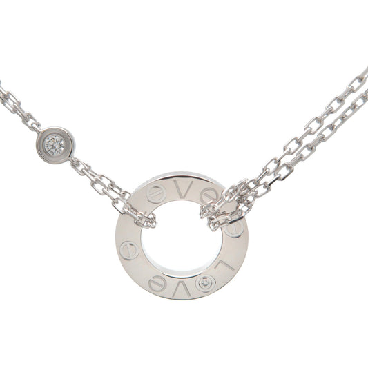 Cartier-Love-Circle-2P-Diamond-Necklace-K18-750-White-Gold