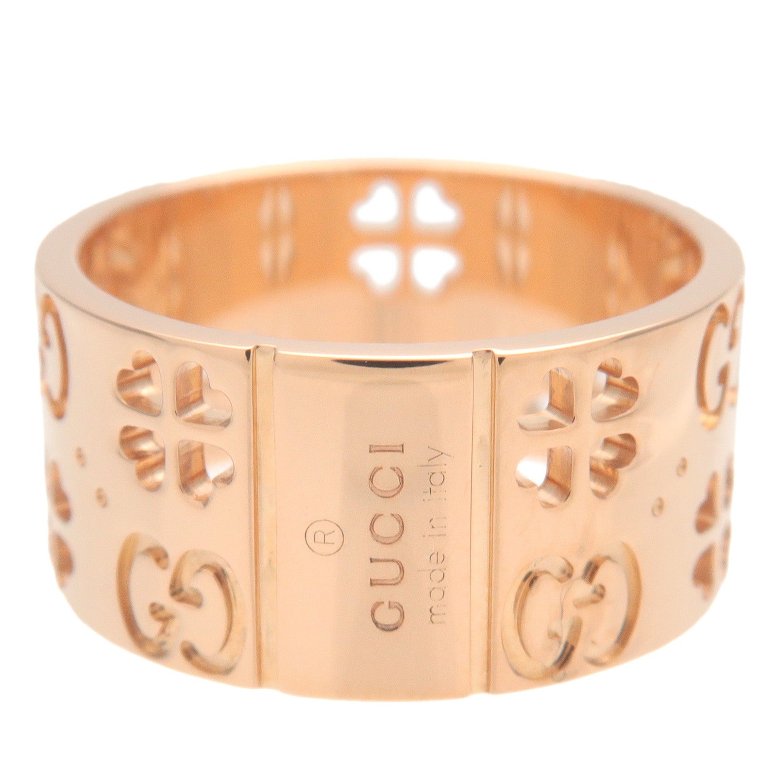 GUCCI Icon Amore Forever Ring K18PG 750PG Rose Gold #11 US5.5