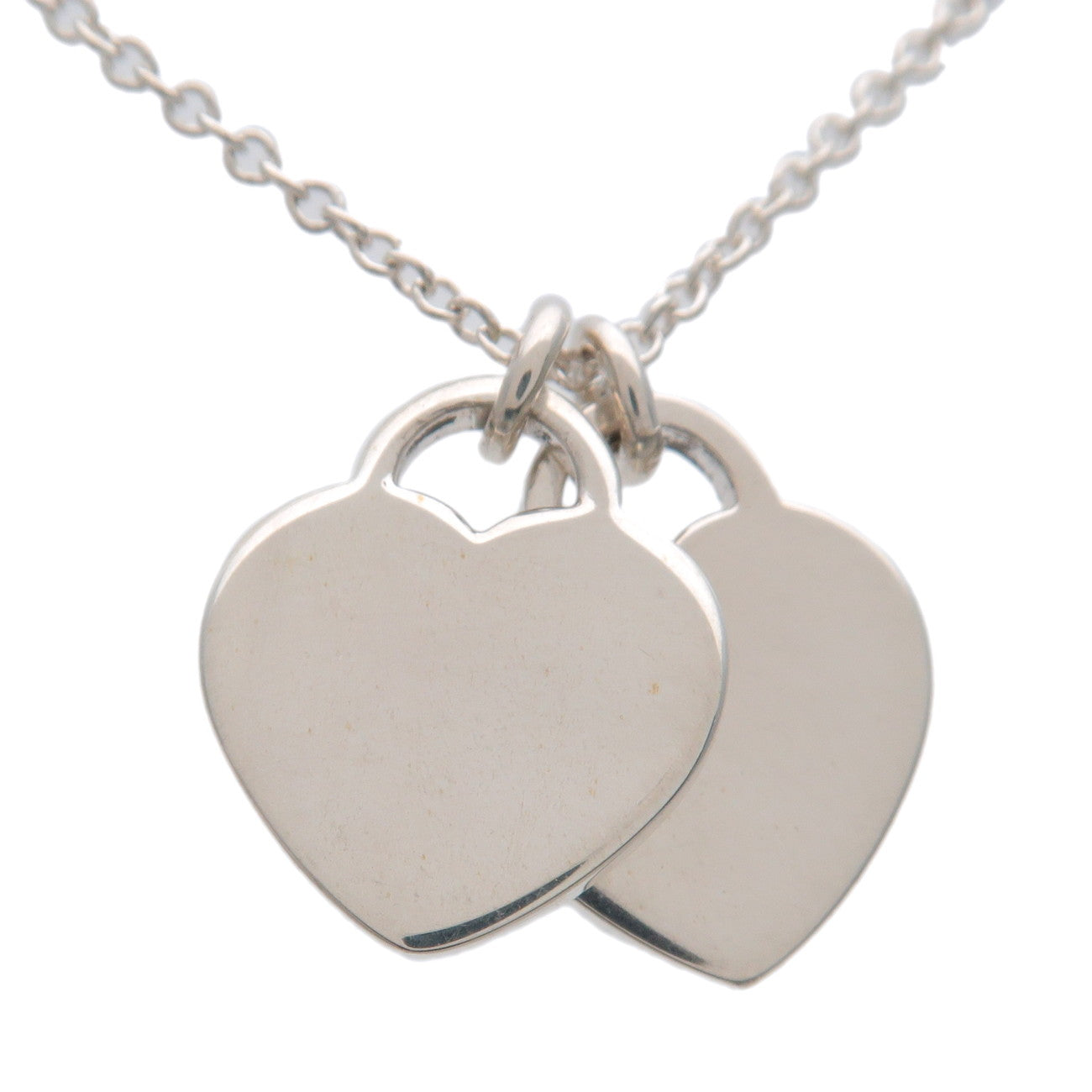 Tiffany&Co. Return to Tiffany Mini Double Heart Tag Necklace SV925