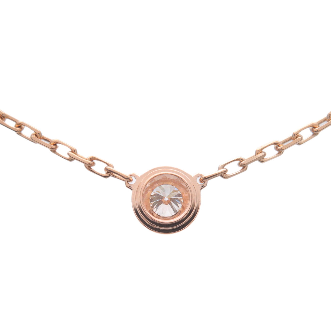 Cartie Diamants Légers Necklace SM Diamond 0.09ct K18 Rose Gold