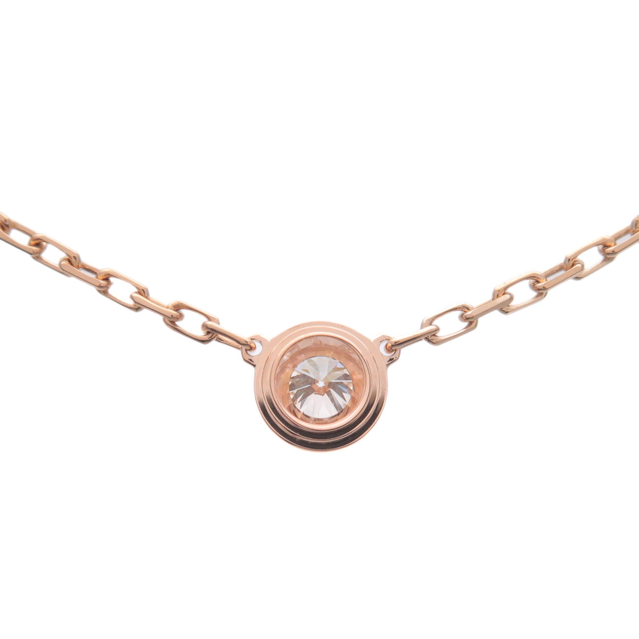 Cartie Diamants Lﾃｩgers Necklace SM Diamond 0.09ct K18 Rose Gold