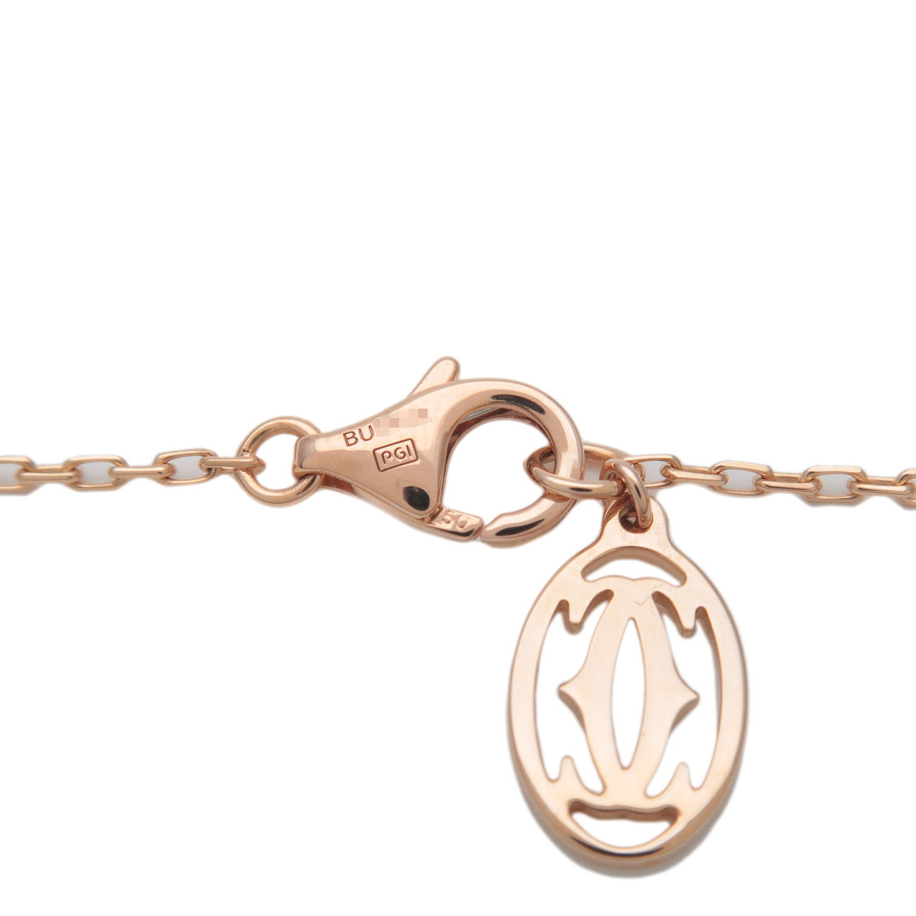 Cartie Diamants Légers Necklace SM Diamond 0.09ct K18 Rose Gold