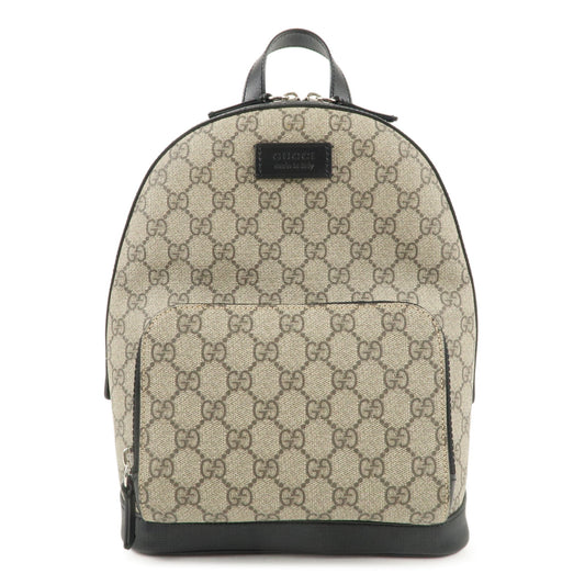 GUCCI-GG-Supreme-Leather-Small-BackPack-Beige-Black-429020