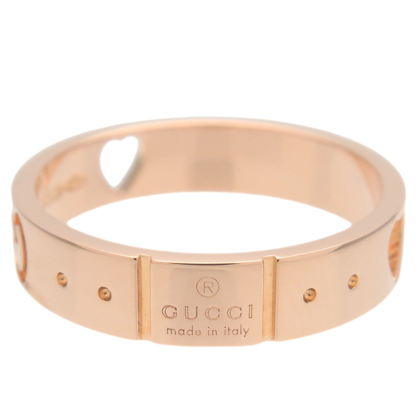GUCCI Icon Amore Ring K18PG 750PG Rose Gold #10 US5 EU50