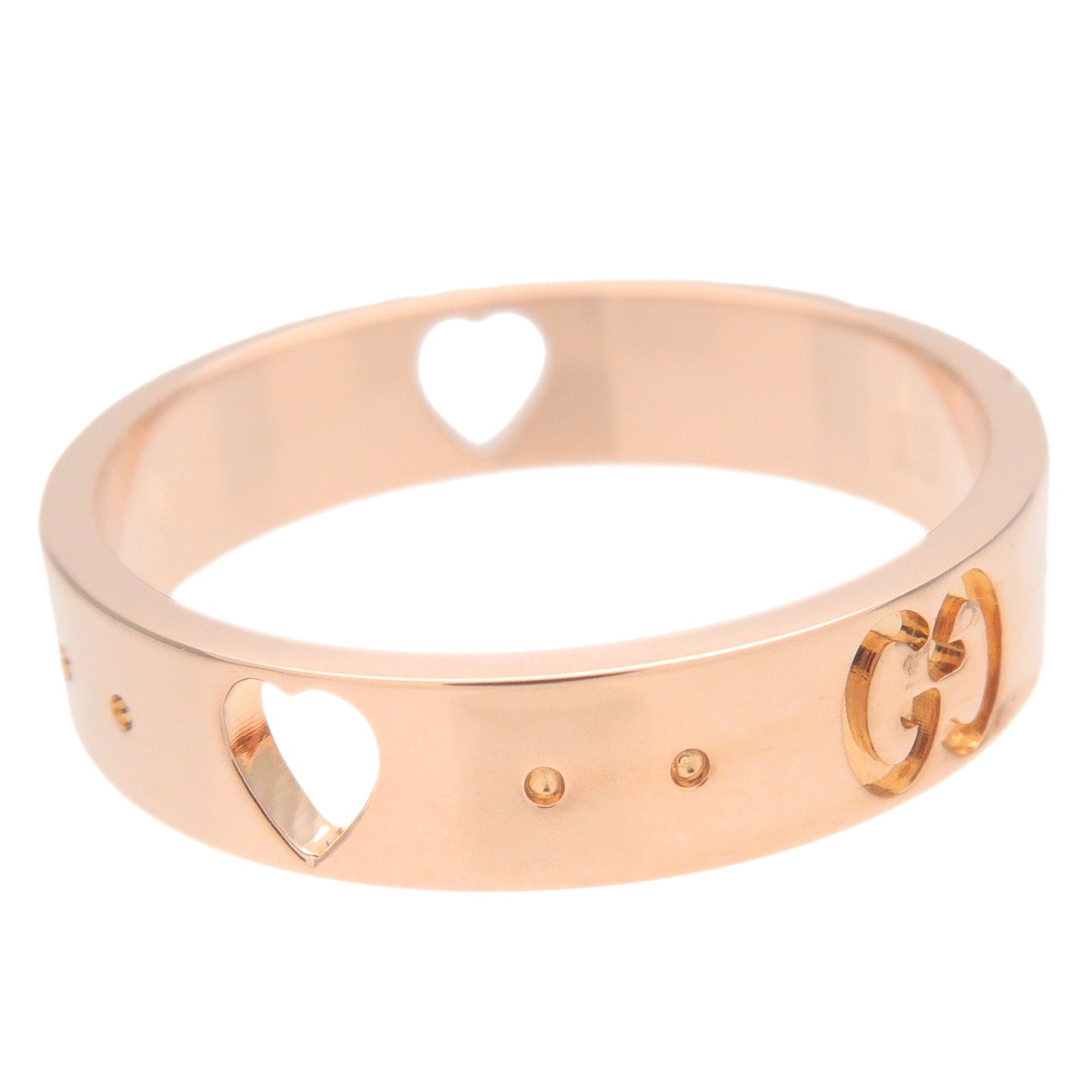 GUCCI Icon Amore Ring K18PG 750PG Rose Gold #10 US5 EU50