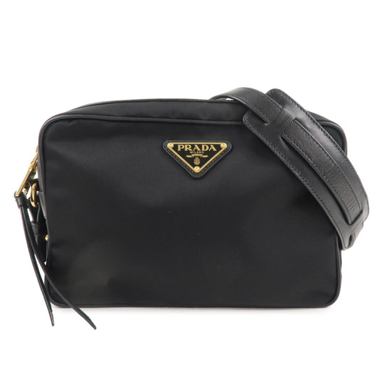 PRADA-Logo-Nylon-Leather-Shoulder-Bag-Crossbody-Bag-1BH089
