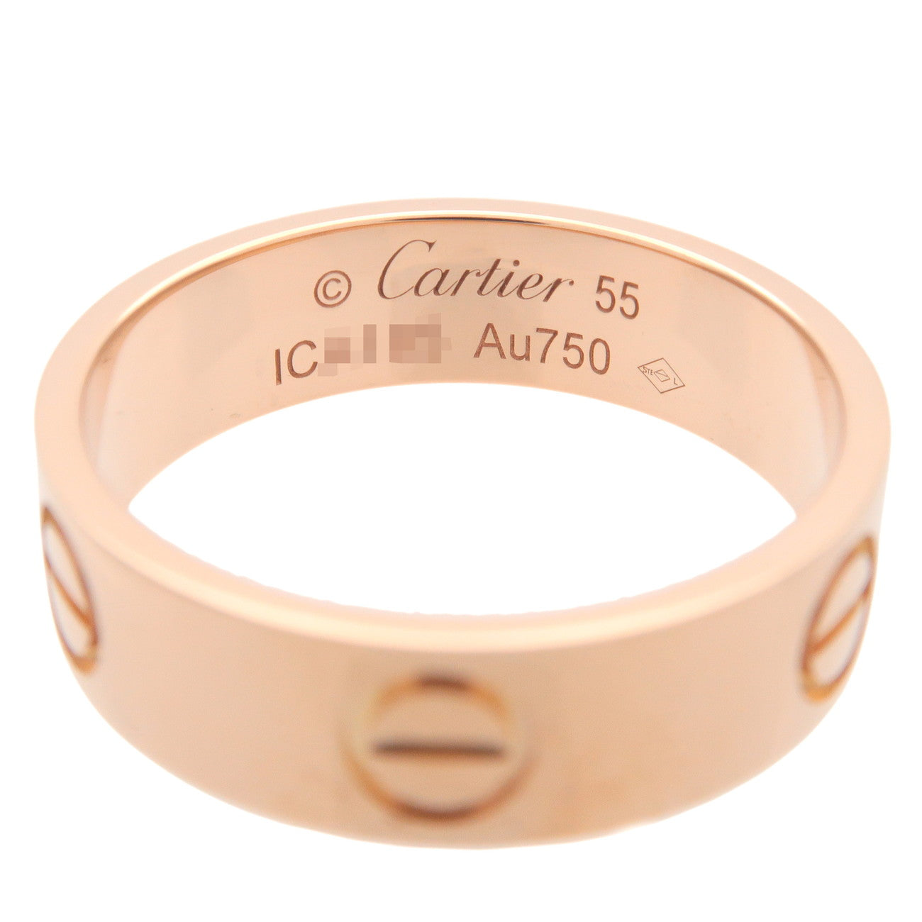 Cartier Love Ring K18PG 750 Rose Gold #55 US7.5 EU55