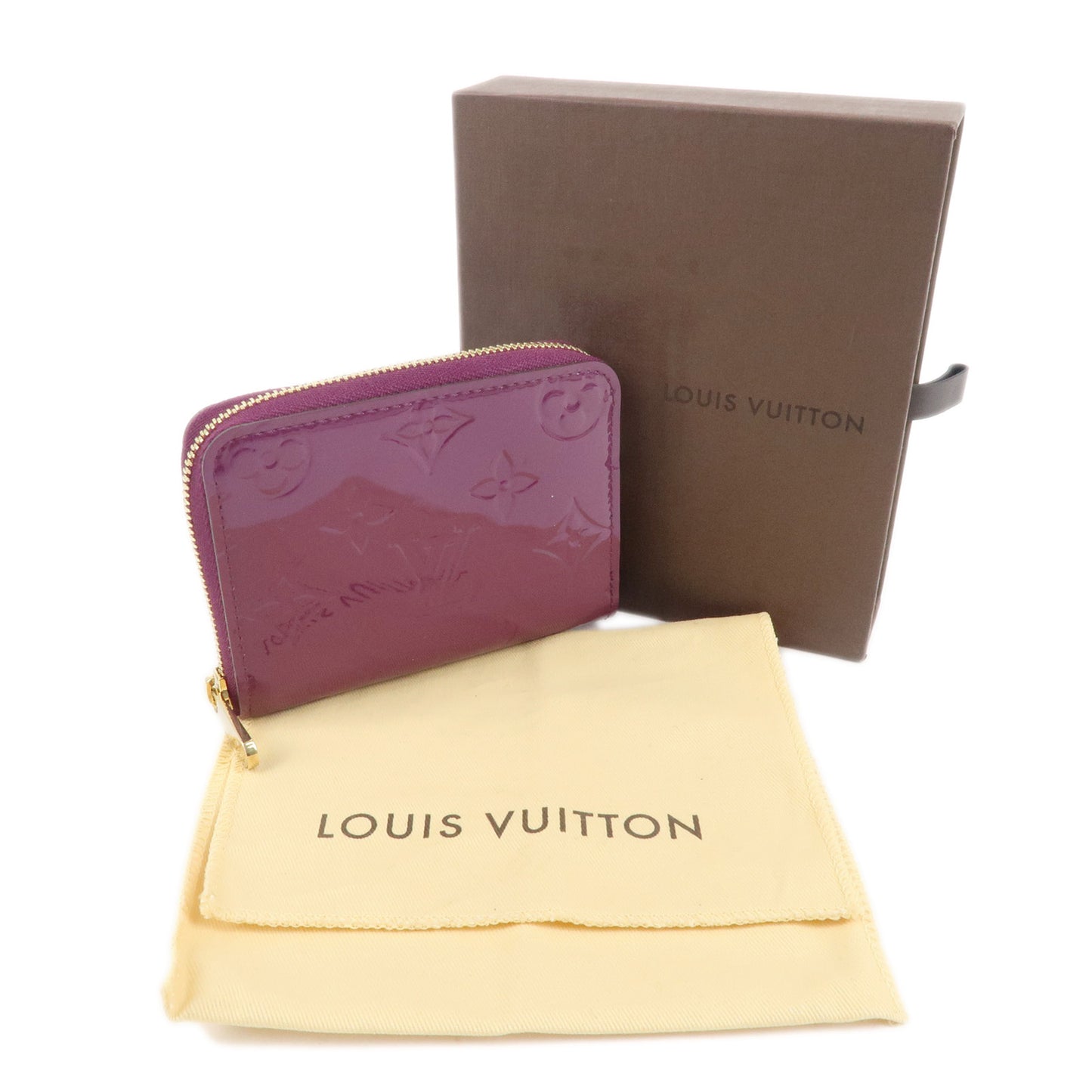 Louis Vuitton Monogram Vernis Zippy Coin Case Amethyst M90143