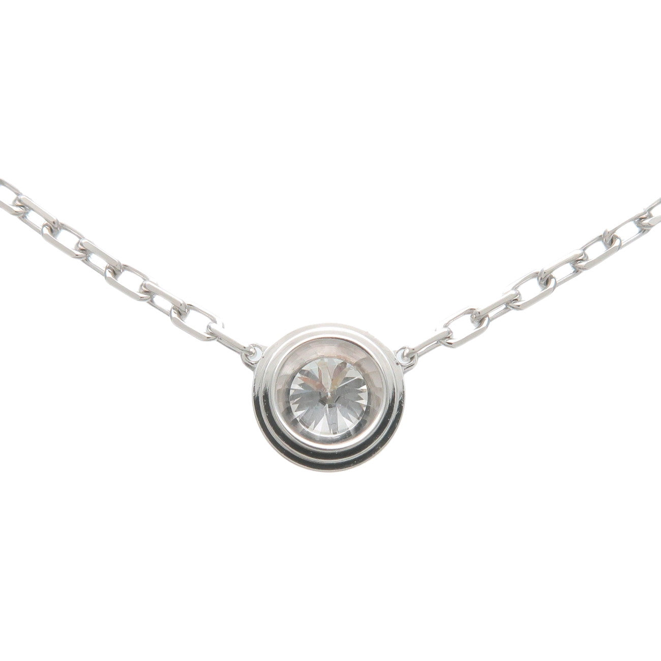 Cartier Diamants Lﾃｩgers Necklace LM Diamond 0.19ct K18 White Gold