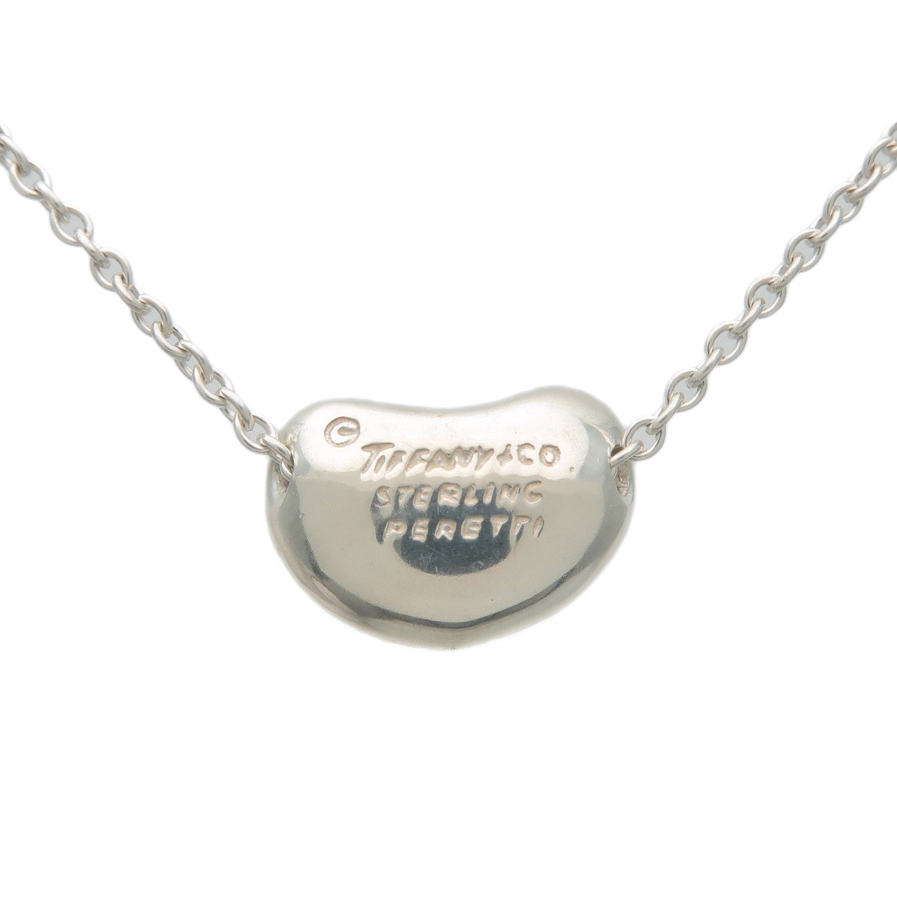 Tiffany&Co. Tiffany Mini Bean Charm Necklace Small SV925 Silver