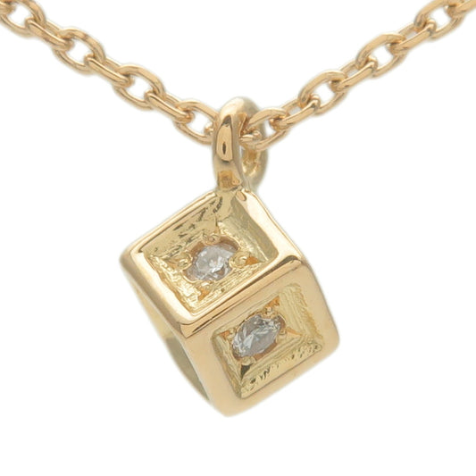 agete-6P-Diamond-Cube-Charm-Necklace-K18YG-750YG-Yellow-Gold