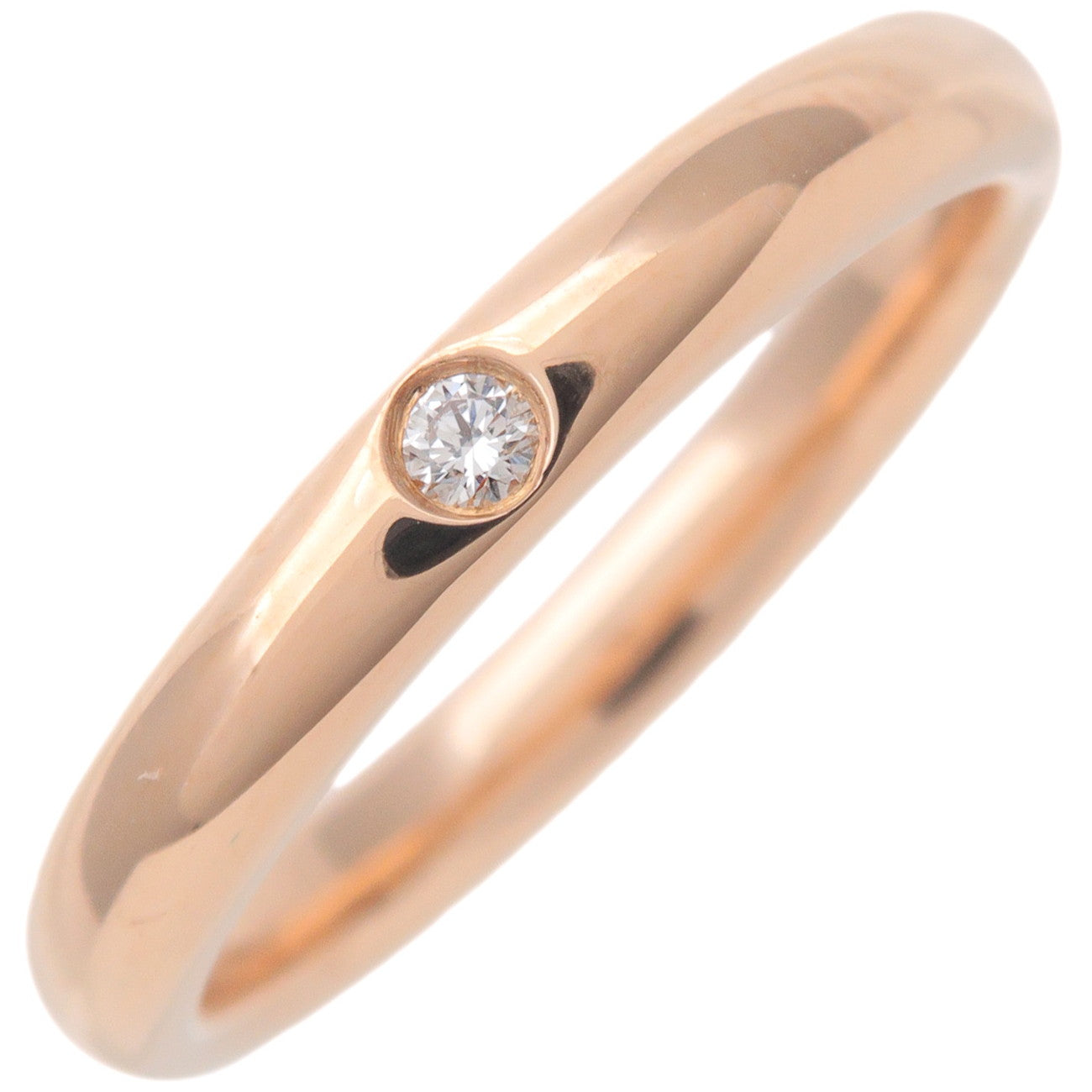 Tiffany&Co.-Stacking-Band-Ring-1P-Diamond-K18-Rose-Gold-US5-EU49