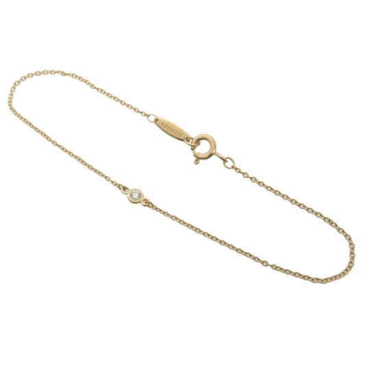 Tiffany&Co.-By-The-Yard-1P-Diamond-Bracelet-0.05ct-K18-Yellow-Gold