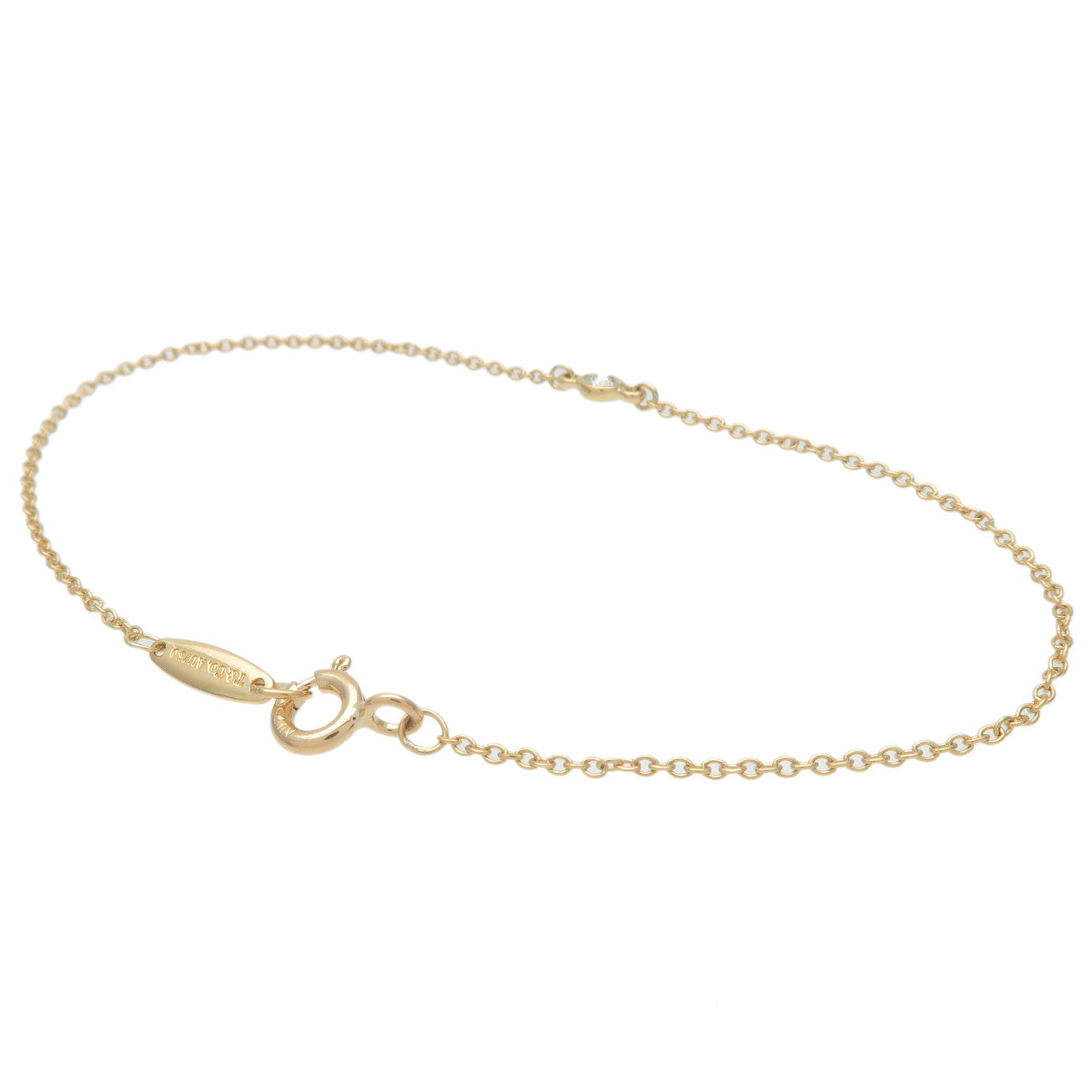 Tiffany&Co. By The Yard 1P Diamond Bracelet 0.05ct K18 Yellow Gold