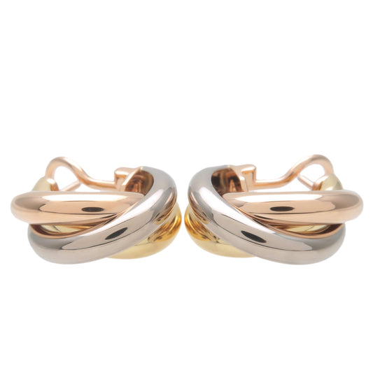 Cartier-Trinity-Earrings-K18-750YG/WG/PG-Yellow-White-Rose-Gold