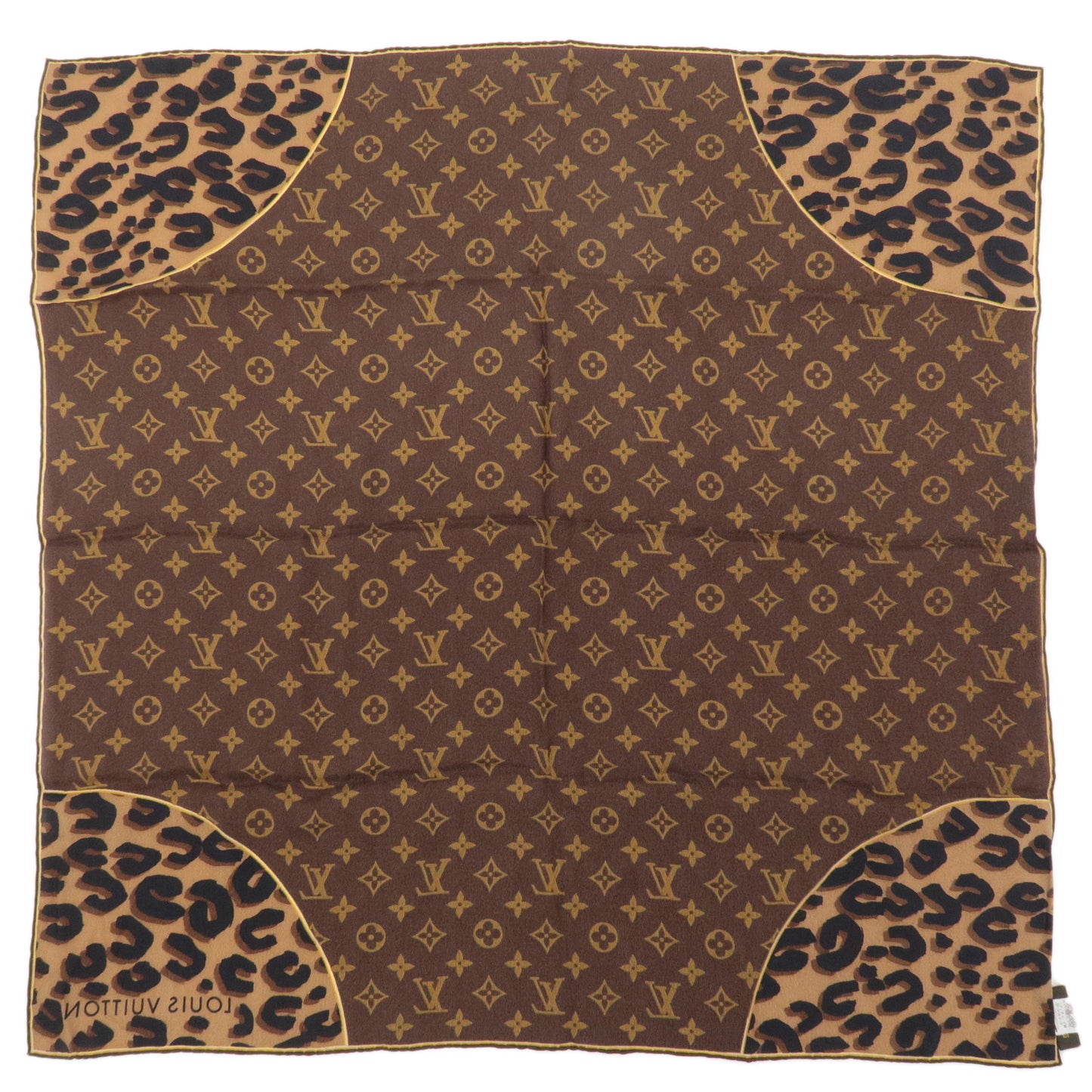 Louis-Vuitton-Carre-Monogram-Leopard-100%-Silk-Scarf-M72124 – dct 