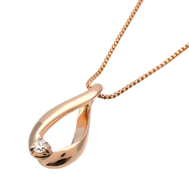 VENDOME-AOYAMA-1P-Diamond-Nacklace-Pendant-K18-750-Rose-Gold