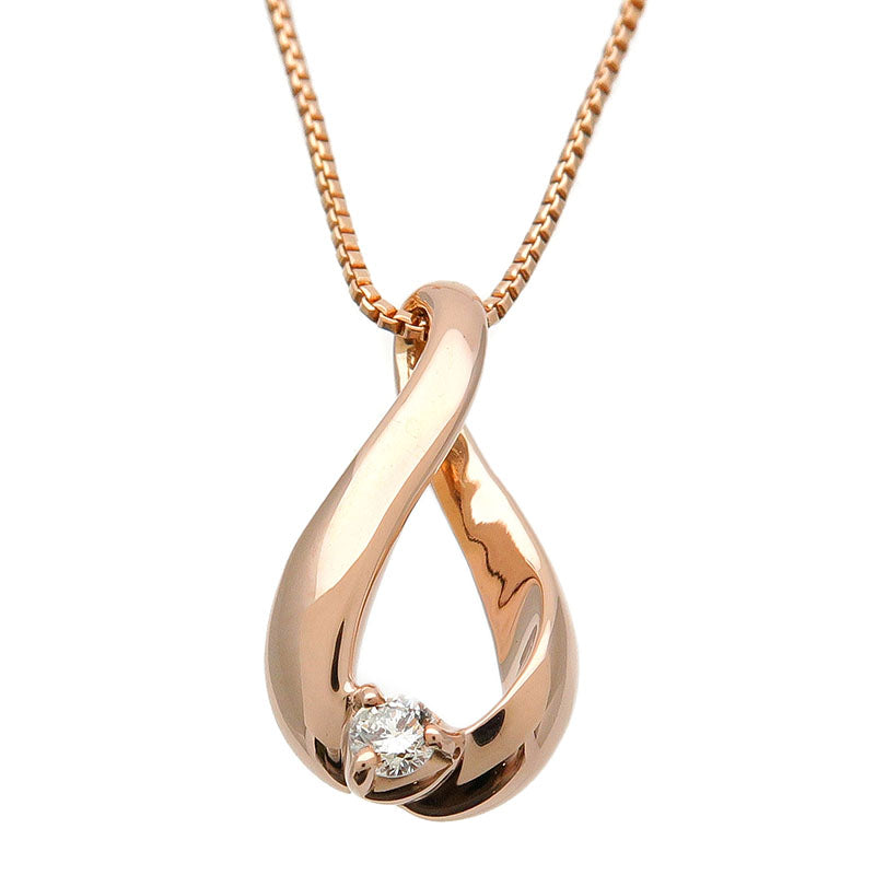 VENDOME AOYAMA 1P Diamond Necklace Pendant K18 750 Rose Gold