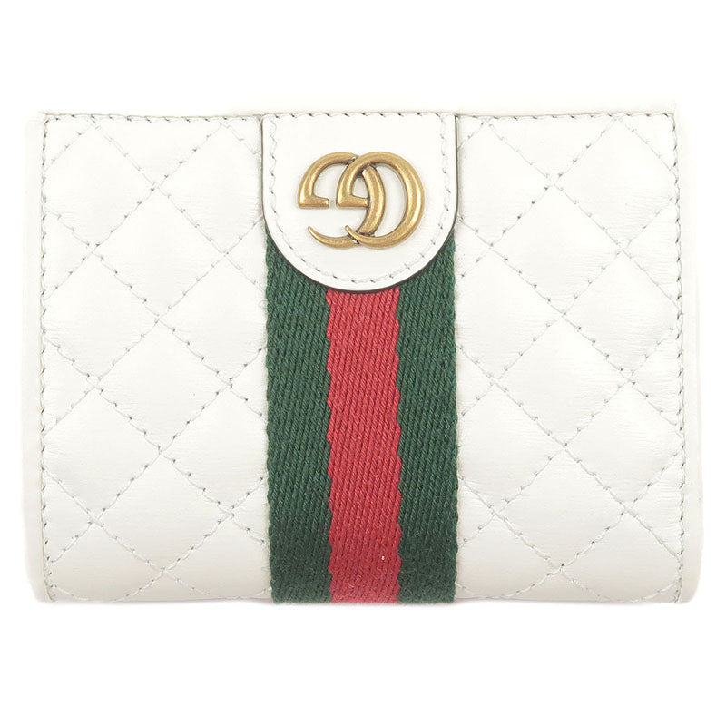 GUCCI-GG-Marmont-Webbing-Line-Quilting-Leather-Wallet-536453